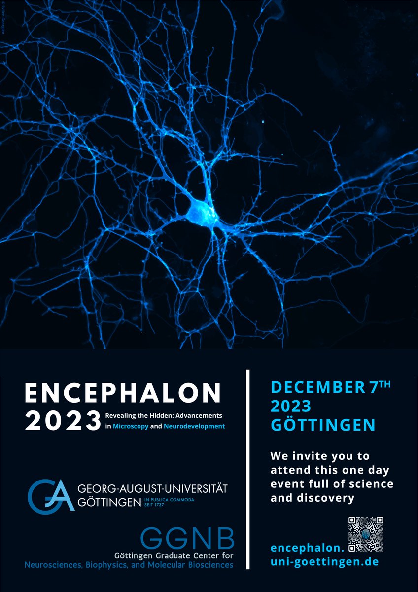 Encephalon2023's tweet photo. We are excited to announce the 6th Encephalon Symposium – Revealing the Hidden: Advancements in Microscopy and Neurodevelopment, on 7th Dec, 2023 in Göttingen (DE). We are looking forward to an inspiring time in organizing an amazing event. Follow us: https://t.co/o9Tvqfw2mF! https://t.co/6jgq7ZO8Va
