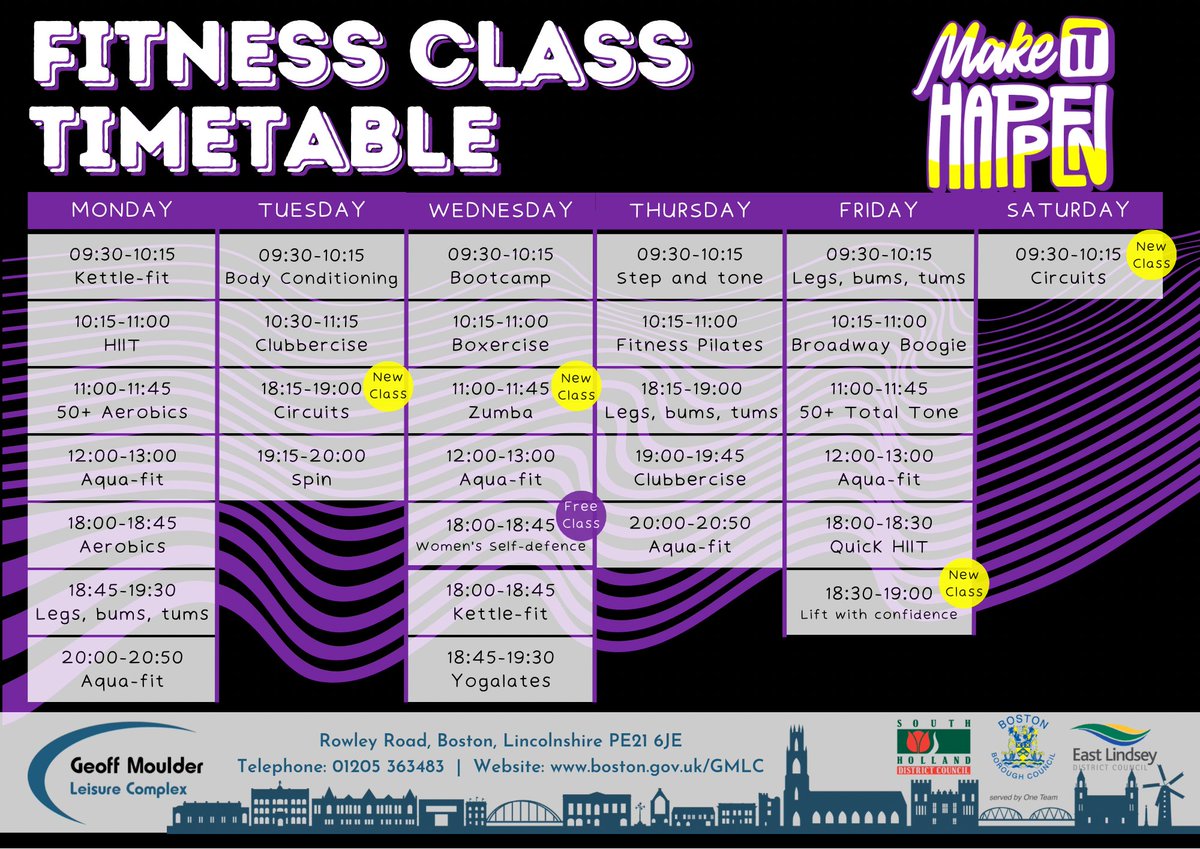 bostonleisurec's tweet image. Our new fitness class timetable starting today!

#classtimetable #newclasses