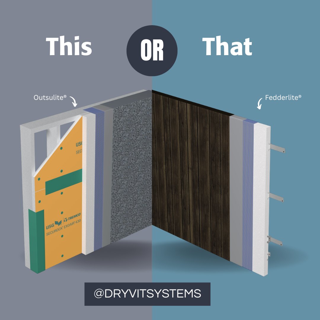 Which do you like better…Outsulite 👈or👉 Fedderlite?
Let us know in the comments! #dryvit #dryvitsystems