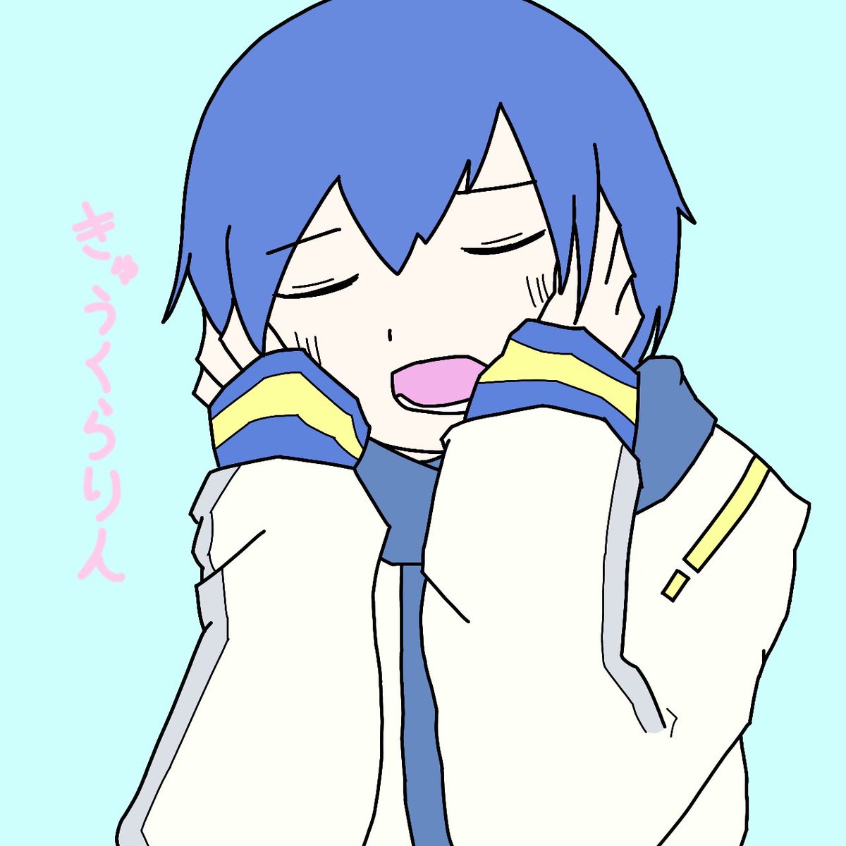 Lua_gmak's tweet photo. きゅうくらりんのKAITO描いてみた
動画も作ってみようかな、、
 #KAITO https://t.co/OXro07eKlD