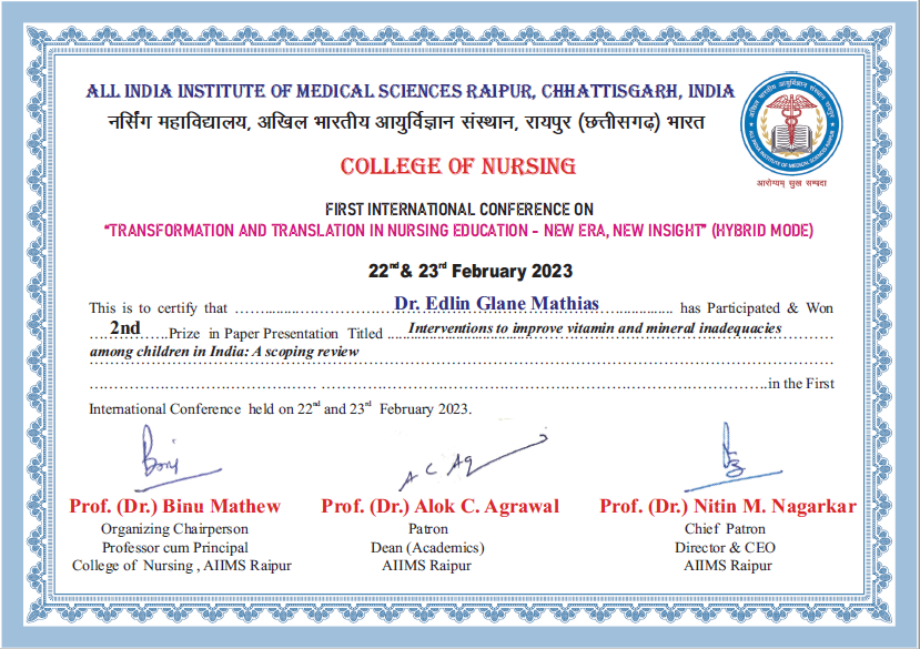 Public Health Evidence South Asia (@phesa_manipal) on Twitter photo Congratulations Dr. <a href="/EdlinMathias/">Dr Edlin Mathias</a>, Research Fellow <a href="/phesa_manipal/">Public Health Evidence South Asia</a> on receiving the second prize for oral presentation in an International conference organized by <a href="/aiims_rpr/">AIIMS, Raipur, CG</a> Congratulations Dr. <a href="/EdlinMathias/">Dr Edlin Mathias</a>, Research Fellow <a href="/phesa_manipal/">Public Health Evidence South Asia</a> on receiving the second prize for oral presentation in an International conference organized by <a href="/aiims_rpr/">AIIMS, Raipur, CG</a>