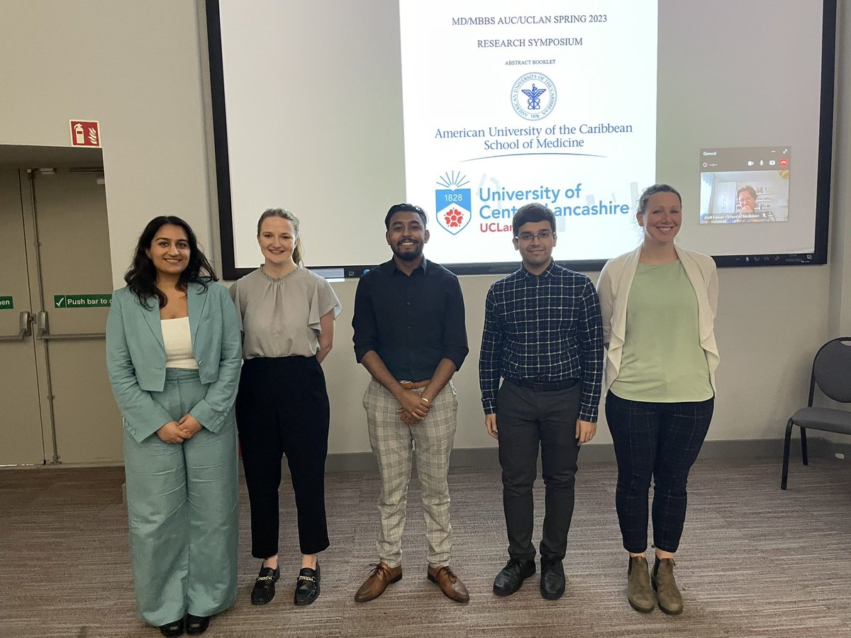 DrGinty's tweet photo. First AUC U.K. track and MBBS joint student research event held on March 17. Well done to all participants and thanks the panel of judges. https://t.co/7H7n9Ij6nB