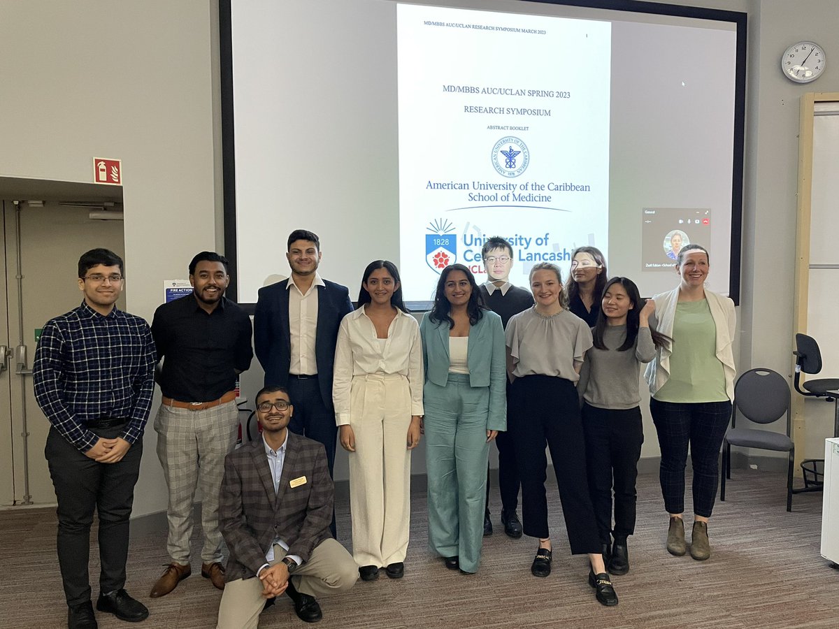DrGinty's tweet photo. First AUC U.K. track and MBBS joint student research event held on March 17. Well done to all participants and thanks the panel of judges. https://t.co/7H7n9Ij6nB