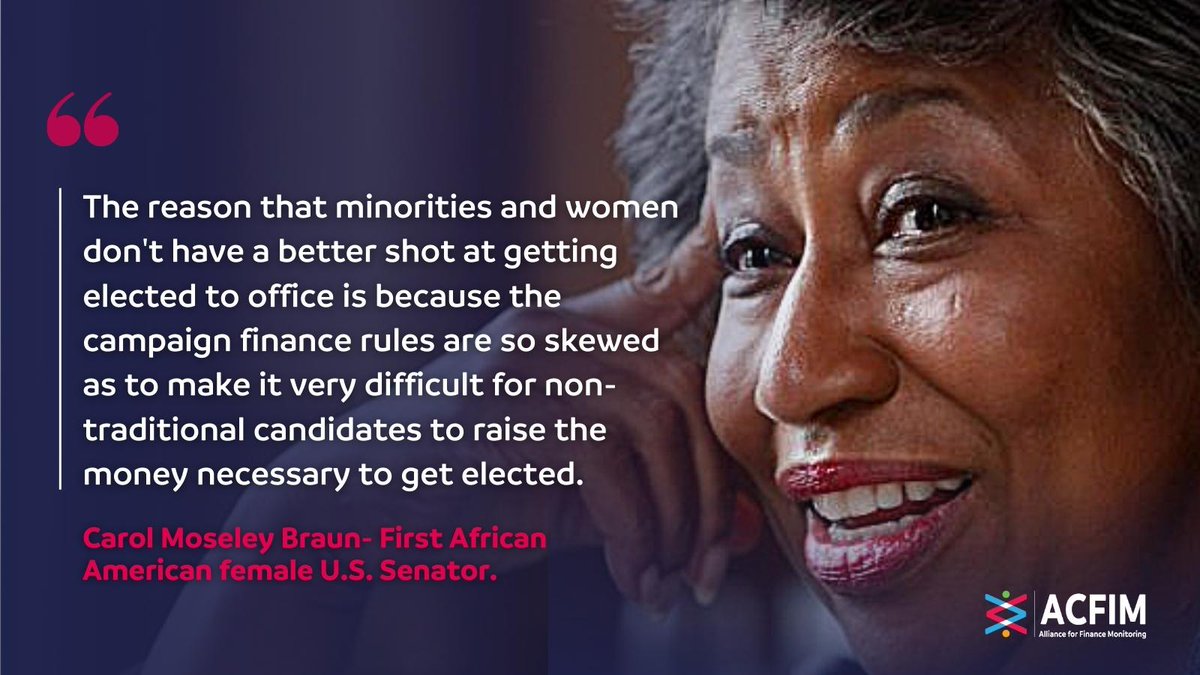 #MondayQuotes #CampaignFinance #CampaignFinanceReform #MoneyinPolitics 
#ACFIMAfrica #democracytalk #InclusionMatters