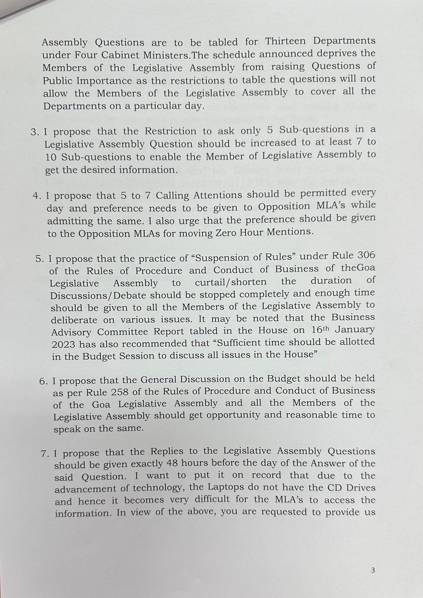 Yurialemao9's tweet photo. My demand before Business Advisory Committee: Debates on Core Issues, Increase LAQ Subquestions to 10, 7 Calling Attentions for Opposition, No Suspension of Rules under 306, Discussion on Budget as per Rule 258, Replies to LAQ's 48 Hours in advance, Circulate Bills in advance. https://t.co/DnwqcTHeYd