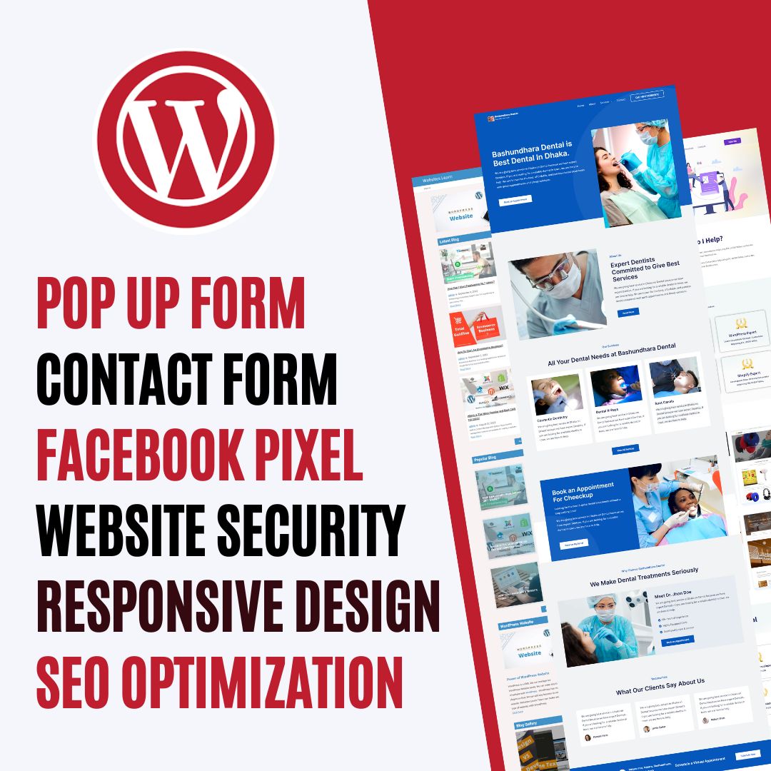 habibcoder's tweet image. WordPress is one of the largest CMS for making any type of Website.
If you need any type of services on WordPress, You can contact me.
Email:) contact.habibcoder@gmail.com
Web:) habibcoder.com
#habibcoder #wordpressdeveloper #wordpresswebsite #webdeveloper