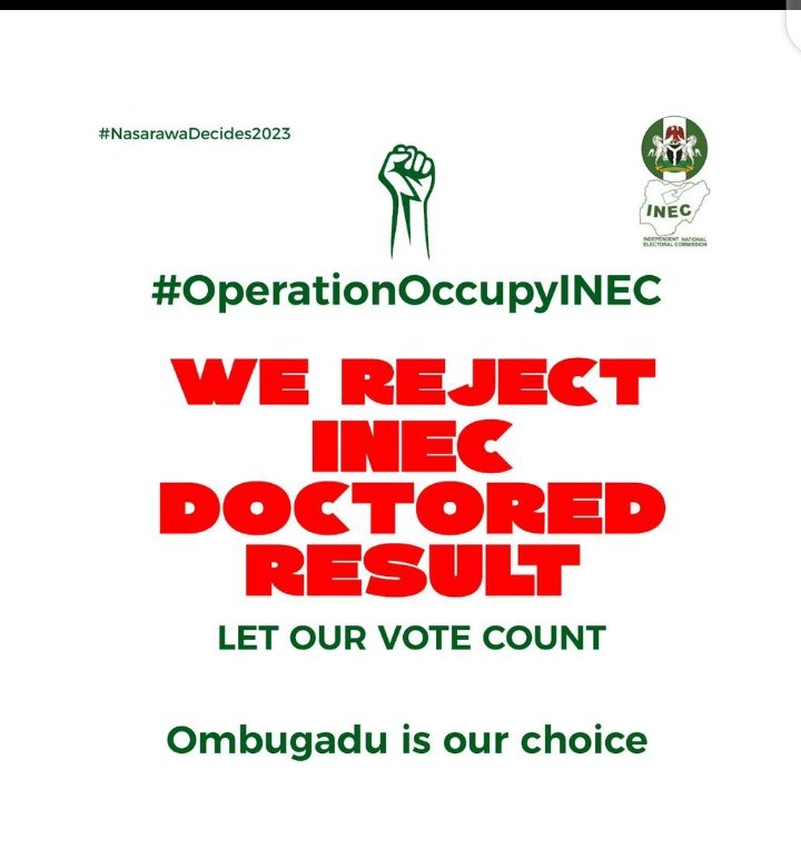 AnzewuJoyce's tweet image. Restore our Mandate
#INECElectionResult 
#Nasarawa 
#umbugadu
#INEC