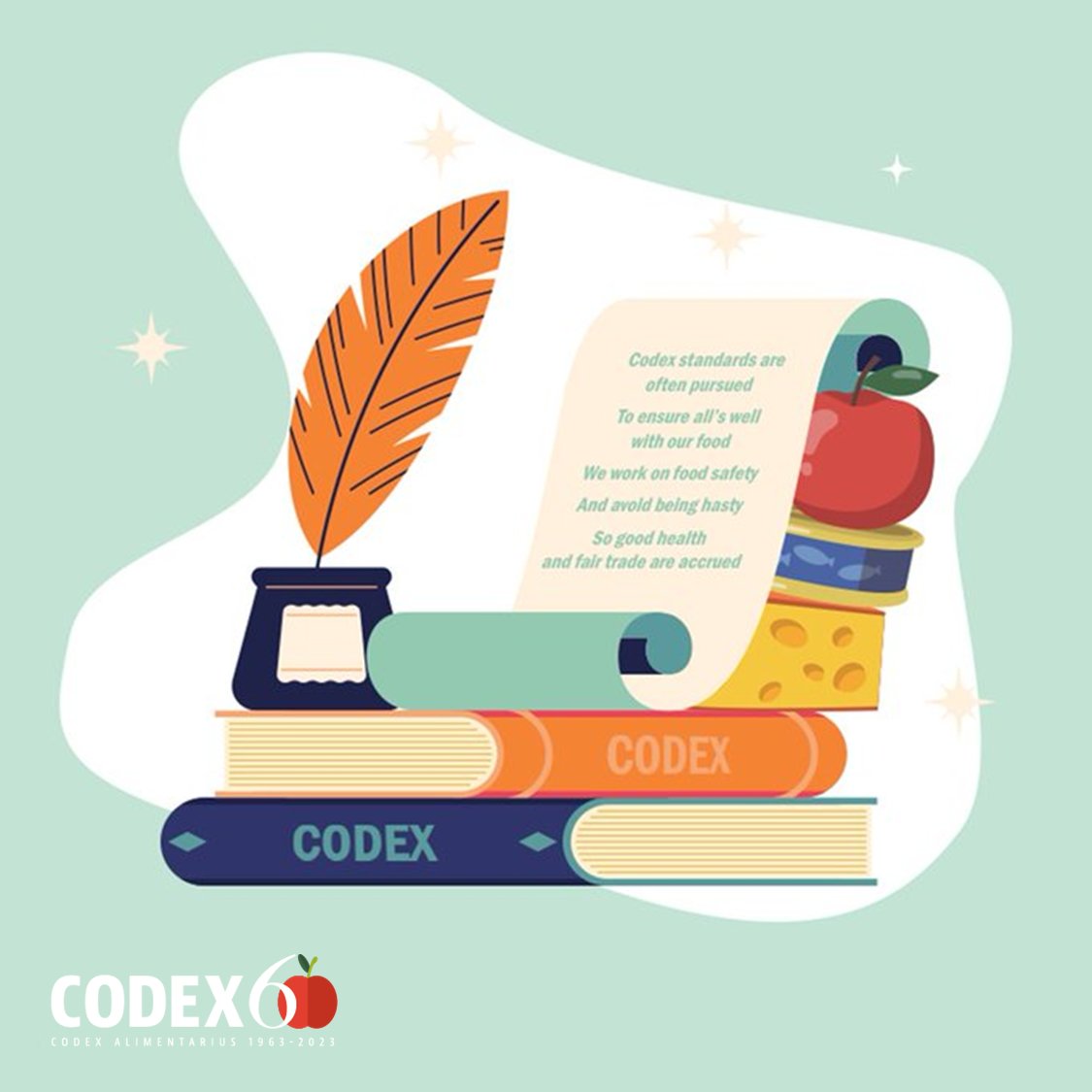 FAOWHOCodex's tweet photo. ✒️ | Codex standards are often pursued

To ensure all’s well with our food

We work on food safety

And avoid being hasty

So good health and fair trade are accrued

#WorldPoetryDay | #Codex https://t.co/waLnVOA3i8