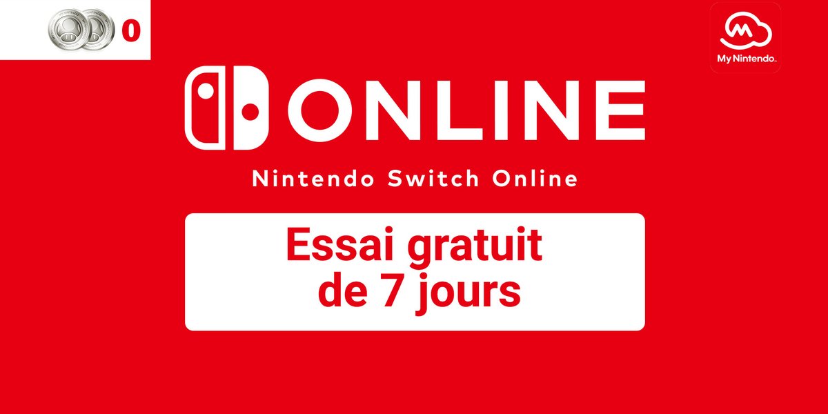 Jusqu'au 26/03, vous pouvez profiter de 7 jours d'essai gratuit à #NintendoSwitchOnline même si vous avez déjà profité d'un essai gratuit par le passé !

Récupérez votre code ici : spkl.io/60184jAZn