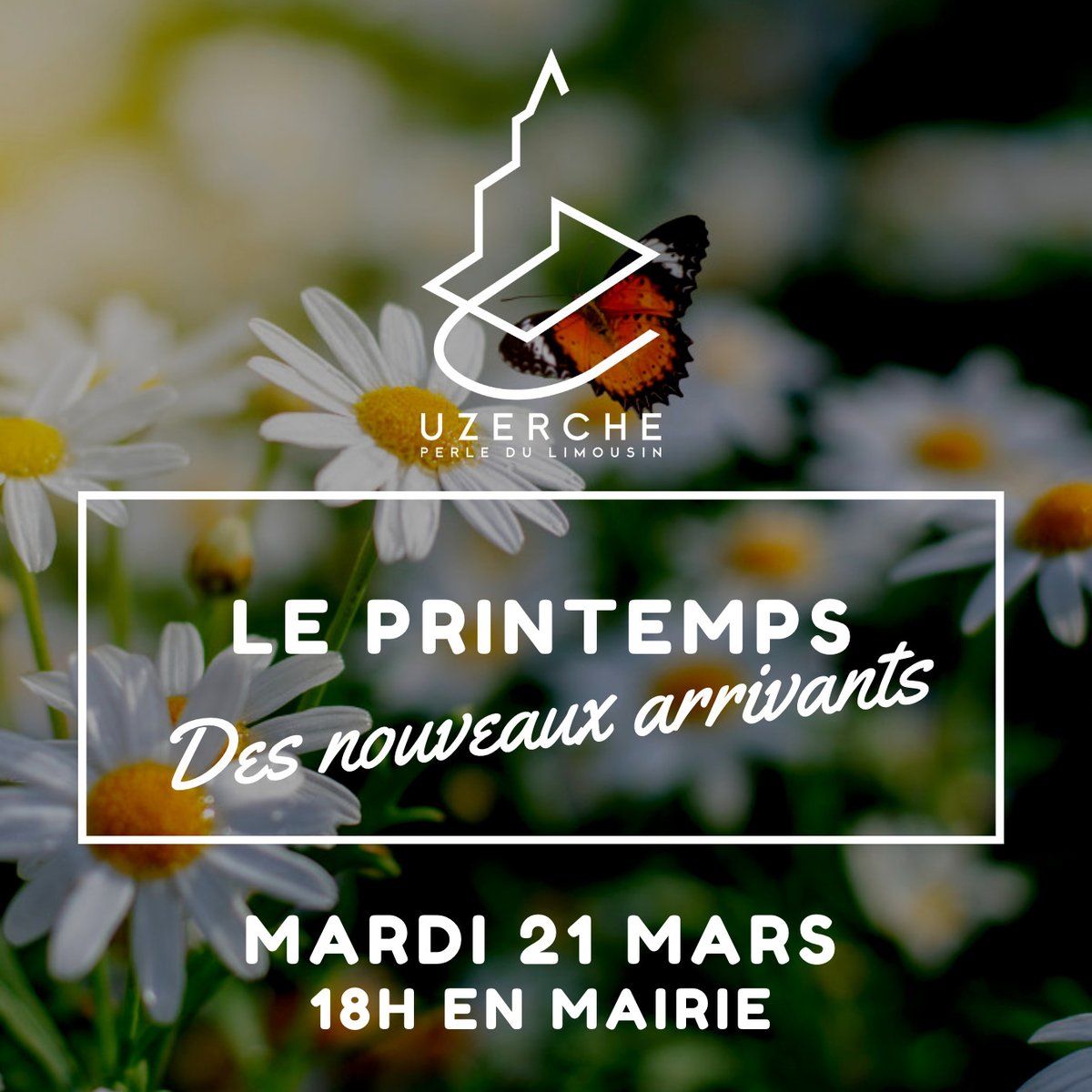 #NouveauxArrivants I Rappel : le printemps des nouveaux arrivants à #Uzerche c'est demain ! Rendez-vous 🗓 mardi 21 mars à 18 h, en mairie. ➡️ Cette annonce tient lieu d'invitation.