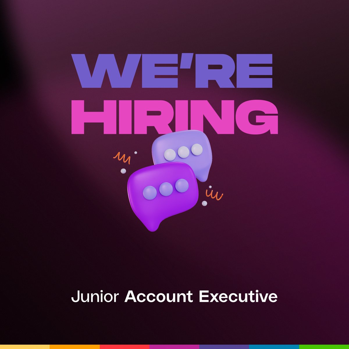 Cerchiamo un Junior Account Executive 📣
Una grande opportunità in un ambiente stimolante e dinamico.

Scopri i dettagli dell’offerta: it.indeed.com/job/junior-acc…

#hiring #creativeagency #account