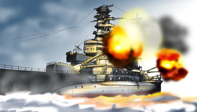 #既掲でもいいのでとにかく長門型を貼ろう陸奥ばっかりで、そういえば長門はカラーで描いたことなかったな。 