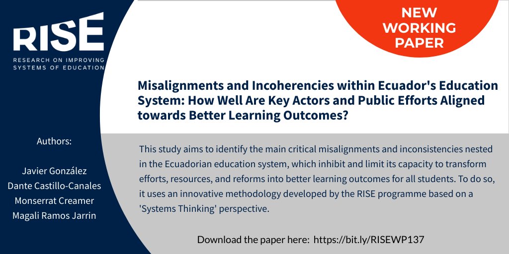 Research on Improving Systems of Education (RISE) tweet media