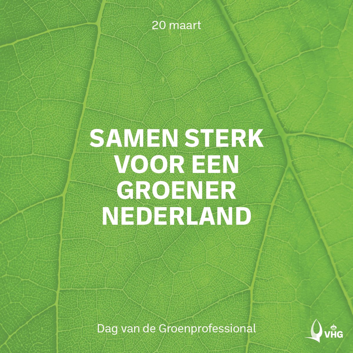 20 maart: Dag van de Groenprofessional 
Elke dag maken wij het verschil om jouw leefomgeving groener, gezonder, mooier én klimaatbestendiger te maken. Samen met alle groenprofessionals maken wij ons sterk voor een groener Nederland!
#dagvandegroenprofessional #VHG