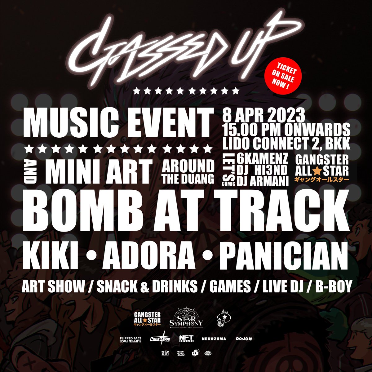 It’s time we reveal more about 𝗚𝗔𝗦𝗦𝗘𝗗 𝗨𝗣!

Don’t miss out on live DJ performances and a legendary B-BOY show all before the musical lineup!

ticketmelon.com/gangsterallsta…