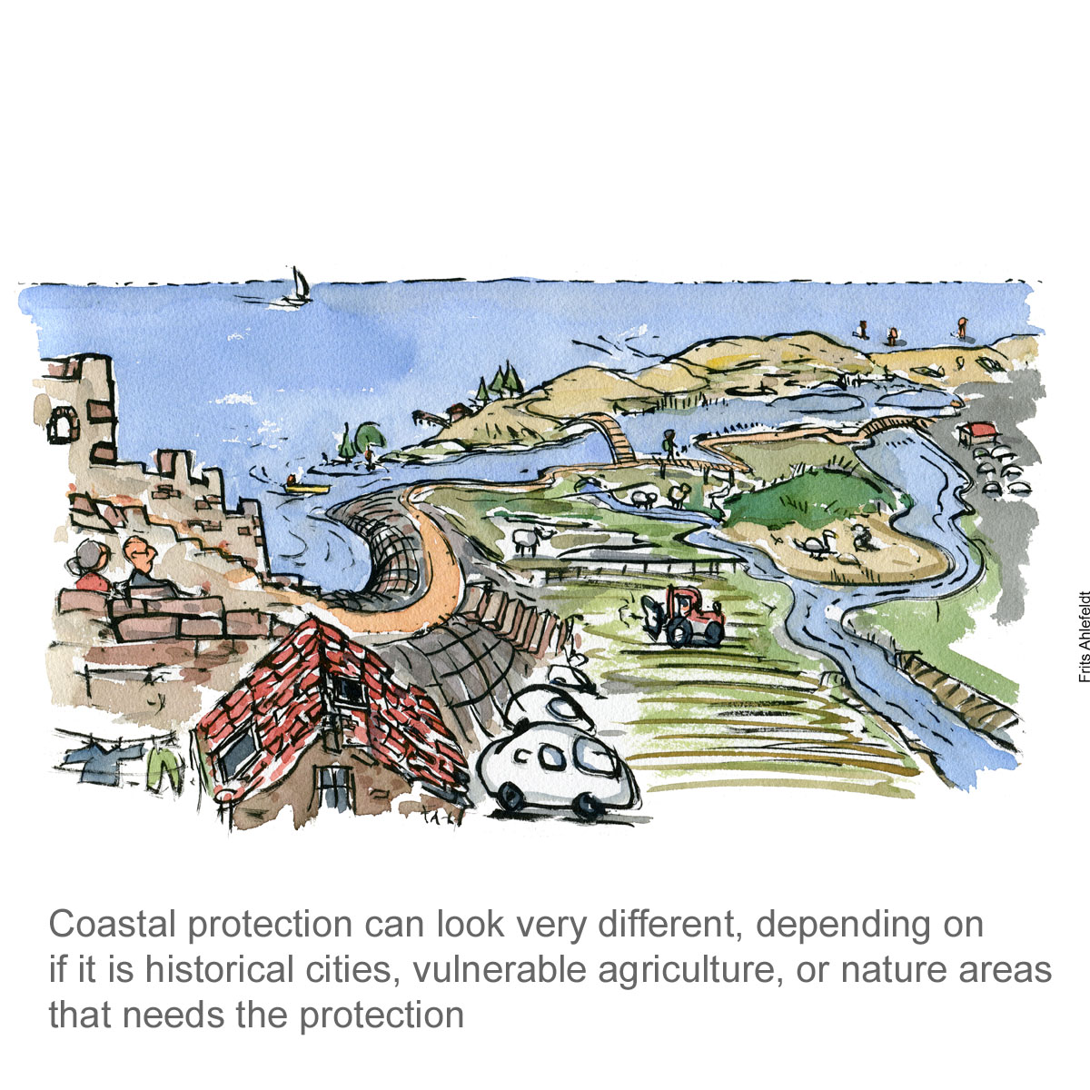 From hard to nature based solutions - there many ways to design coastal defenses to prepare for future sea level rise. And they can be combined to create experiences along the coast
#sealevelrise #ClimateEmergency #stormsurge #extremeweather #drawnjournalism