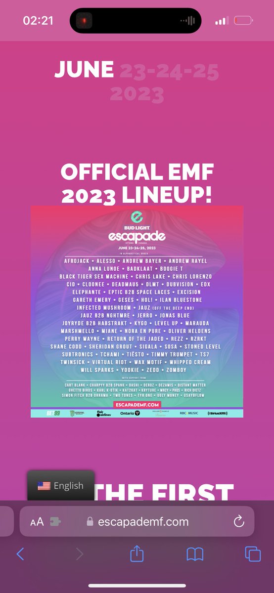 sh_aelien's tweet photo. Eastern Canada lineups need to FUCK OFF they are making festival season so difficult to budget for this year! 🥵 https://t.co/vdKUHVKnZO