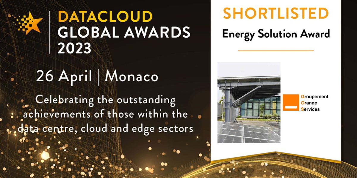 Proud to announce that the GOS Datacenter in West Africa, has been shortlisted for the Energy Solution Provider Award 2023 at #DatacloudGlobalAwards #DatacloudGlobalCongress
Winners will be revealed end of April. Stay Tuned  #GreenEnergy
@orangeafrica @OrangeRSE