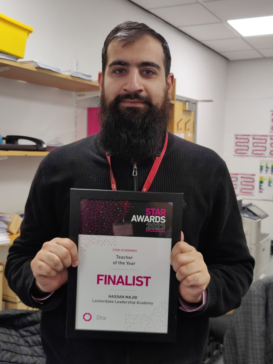 Congratulations to Mr Majid from our #MathsTeam @LaisterdykeLA for being among the finalists for *Teacher of the year* @StarAcademies' annual awards. We and our #stars truly appreciate all his efforts day in day out #WeAreStar #WeAreLaisterdyke