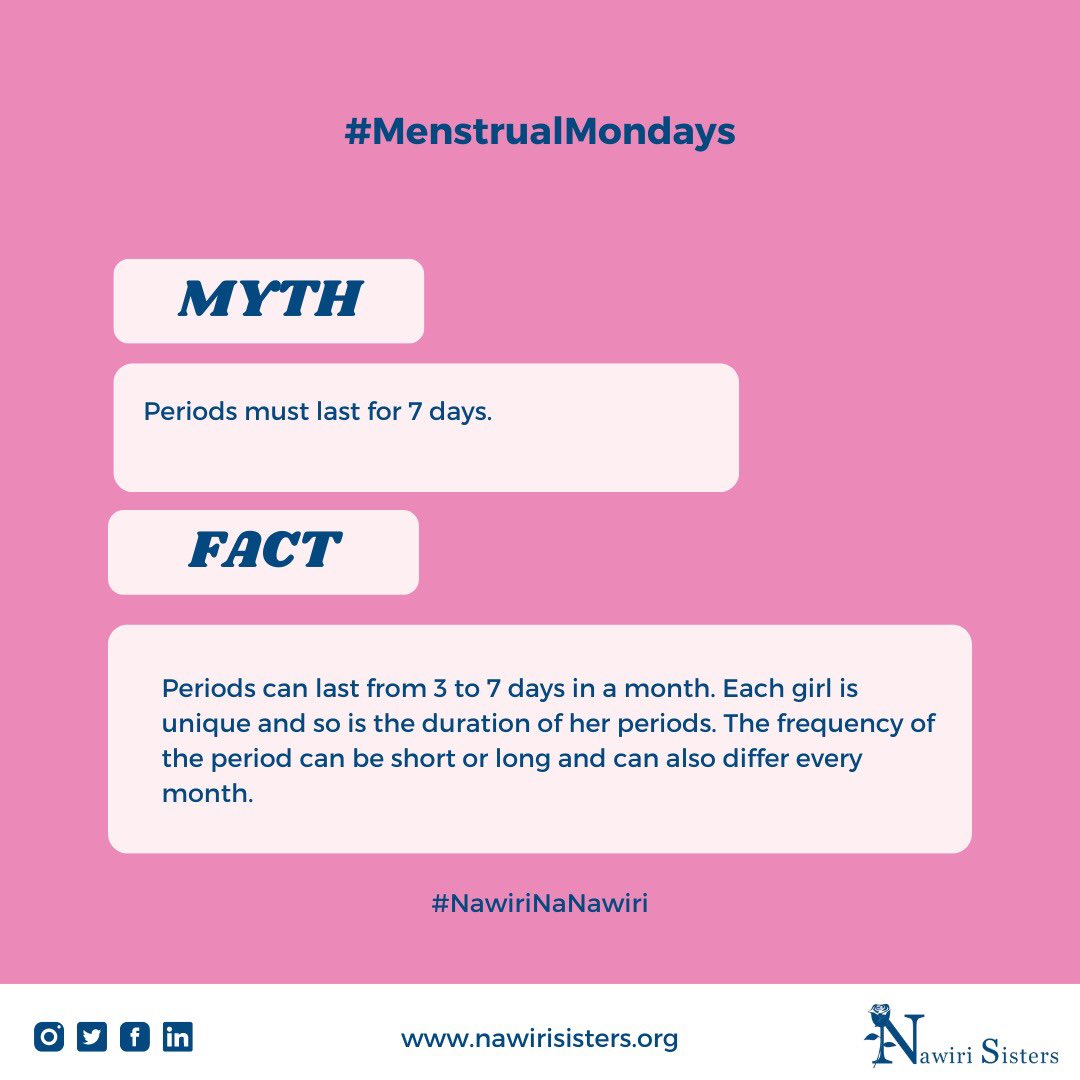 Dear Kenyans 🇰🇪
One thing about us is that we care about you like you care about us. So, here's something you should know about #menstruation.
Have a peaceful week ahead!

#NawiriNaNawiri #nawirisisters