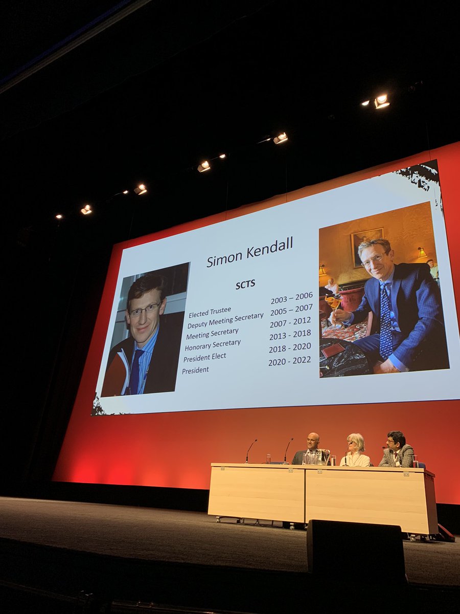 Fitting tribute to our outgoing President Mr Simon Kendall, as he hands the role to our new president Mr Narain Moorjani #scts2023 <a href="/SCTSUK/">SCTS UK</a>  <a href="/Skendali/">Simon Kendall</a> Thank you for the last 20 years!