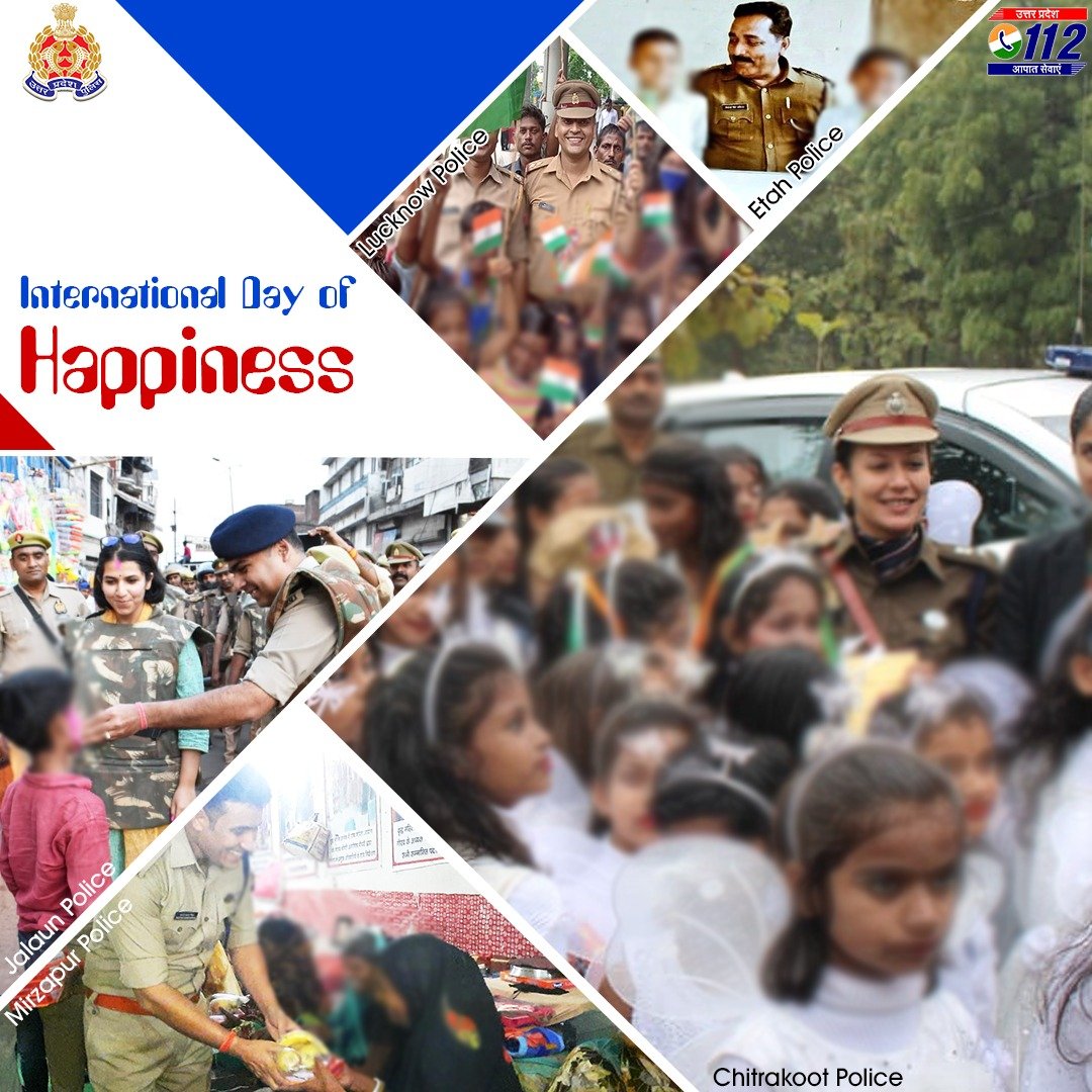 Uppolice's tweet photo. A smile a day keeps the blues at bay- As custodians of law &amp; order, our officers work tirelessly to ensure safety, harmony &amp; joy in our communities! 
Let's celebrate &amp; support their dedication to making our lives happy every day.

#InternationalDayOfHappiness 
#SentriesOfSmile https://t.co/0BxaaSujSG