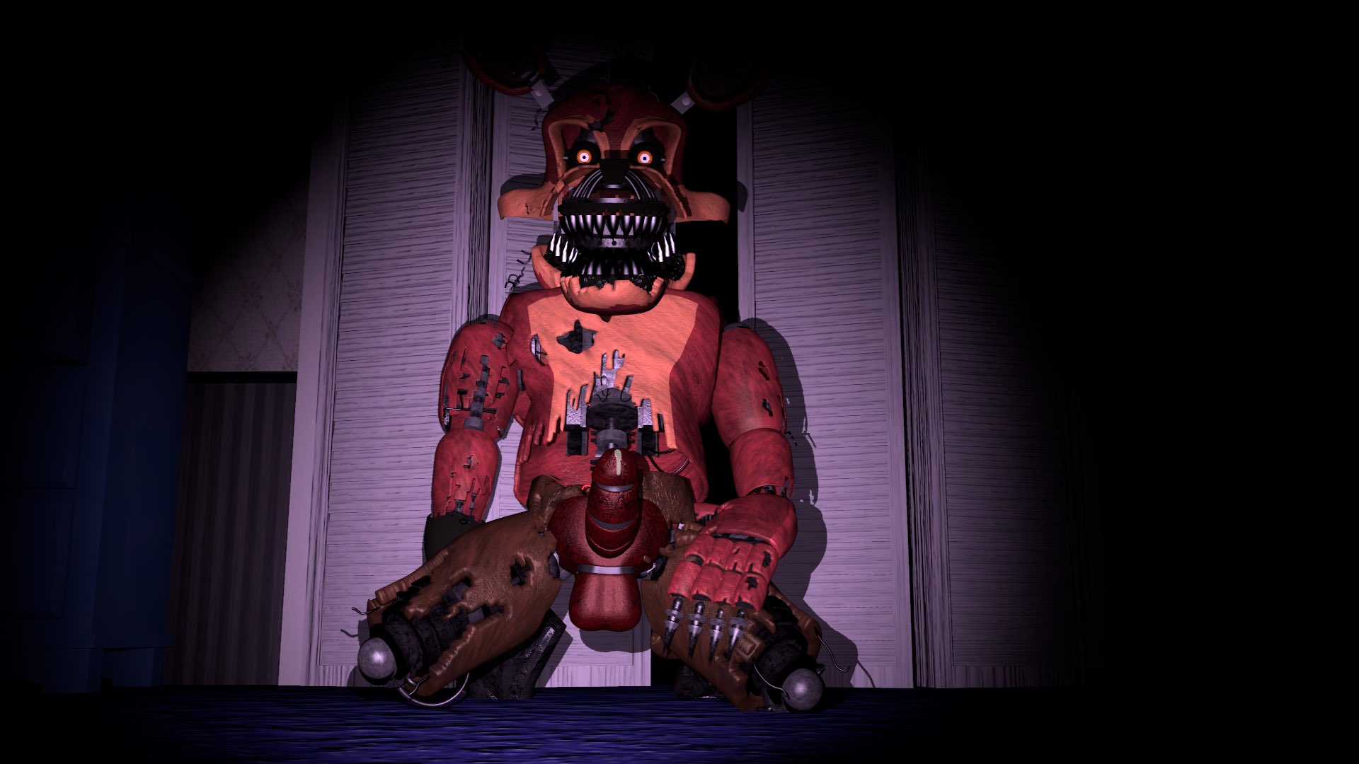 Withered Foxy e Nightmare Foxy Referência SFM papel de parede HD