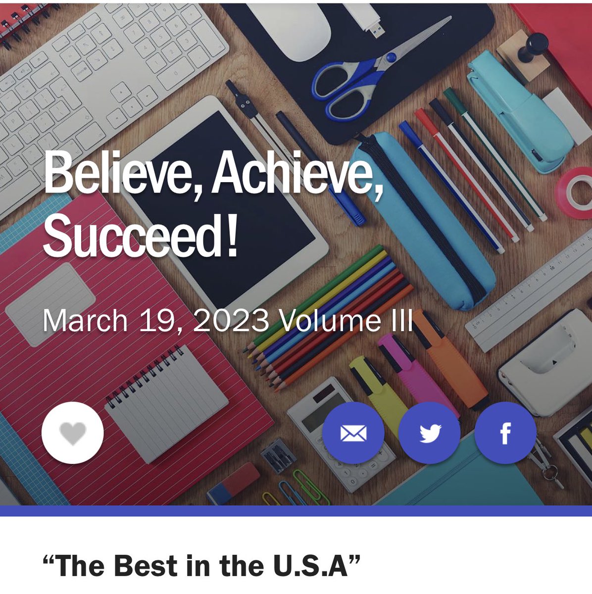 ObamaMLA's tweet photo. Believe, Achieve, Succeed! Newsletter 3/19/23 is linked in bio! #BOMLA #BOMLANation #DallasISD #ChooseBOMLA #ChooseDISD #SingleGenderSchools #ParentEngagement #ApplyToday https://t.co/GLIg0llCiE