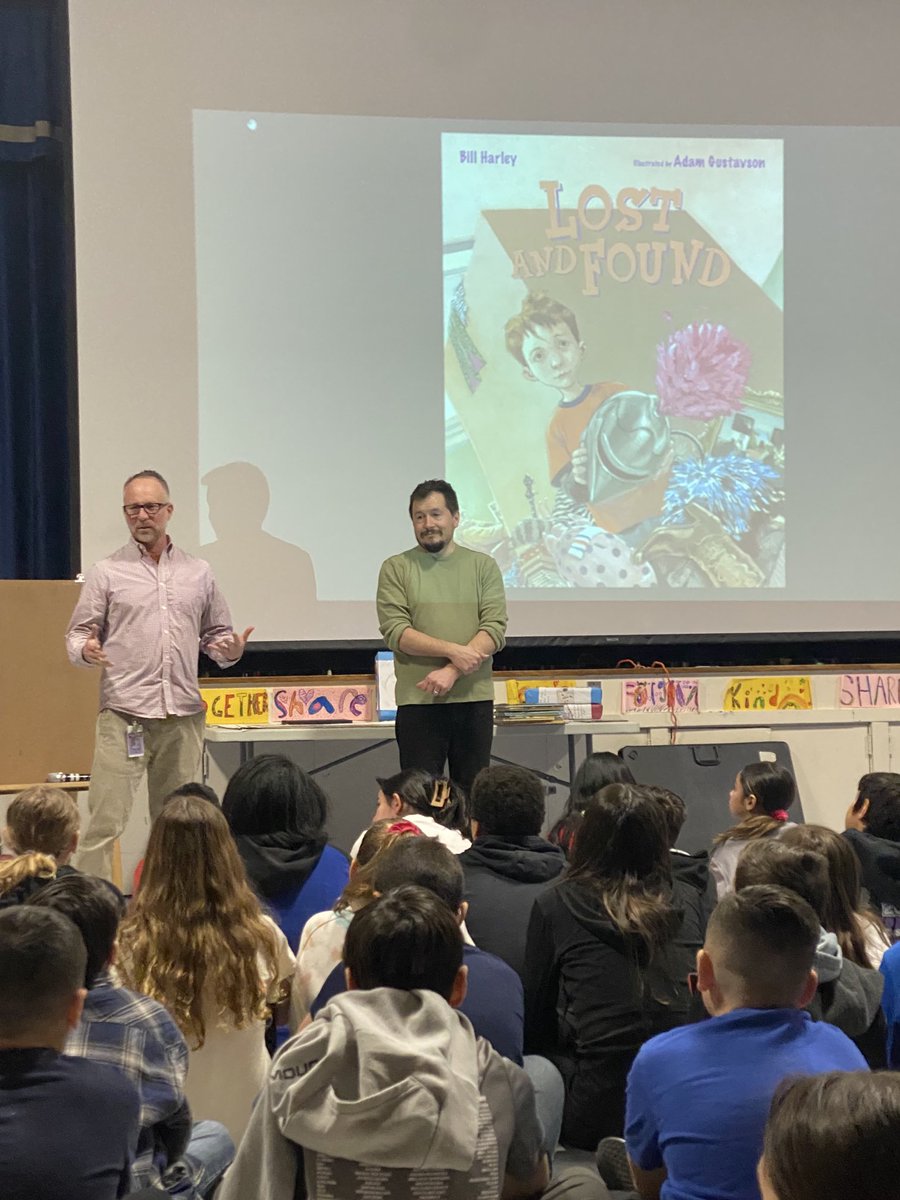 Guest speaker Adam Gustavson, illustrator of “Lost and Found.” ⁦<a href="/McDivittSchool/">Laurie Coletti</a>⁩ ⁦<a href="/OldBridgeTPS/">The Bridge</a>⁩