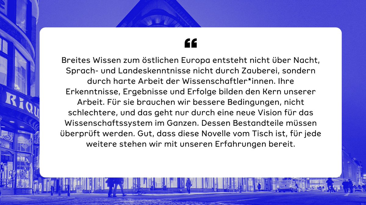 Hunderte Professor*innen haben in einem gestern veröffentlichten Papier die geplante Reform des #WissZeitVG kritisiert, auch unsere Direktorin Maren Röger #GWZO hat unterzeichnet. docs.google.com/document/d/1or…   #ProfsfürHanna #ProfsfürReyhan #IchbinHanna #IchbinReyhan