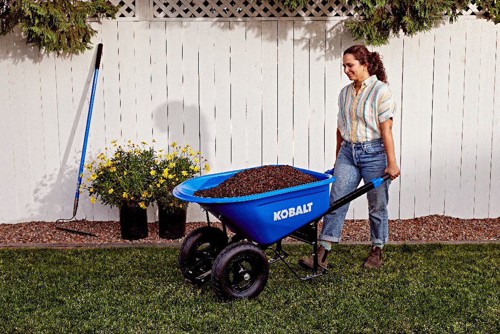 The temperatures are rising, flowers are blooming and you’re getting motivated to refresh your outdoor space. Make yard work a little easier with new Kobalt wheelbarrow. spklr.io/6015YHtx