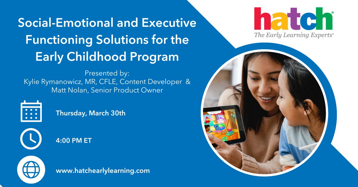 Join us for an exclusive webinar with EdWeb on Mar 30, 2023, at 4 pm ET, Social-Emotional and Executive Functioning Solutions for the Early Childhood Program. Register now > hubs.ly/Q01HdW1n0  #EdWebinar #SEL #prek #kindergarten #headstart