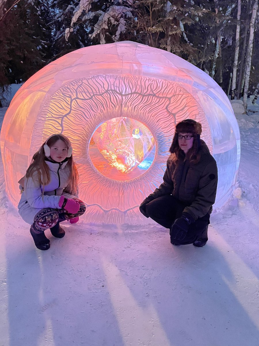 PermafrostBeard's tweet photo. The Ice Park! It always such a cool event…. Ha. Have you had a chance to see the ice carving contests here? Oh and I’m taller than Ian again..😜
Keep Your Facejacket On!
#icepark #icecarving #fairbanks #alaska #lifebelowzero #alaskabeard #alaskaspring #beardeddad #fairbanksak https://t.co/zydZUj5aYp