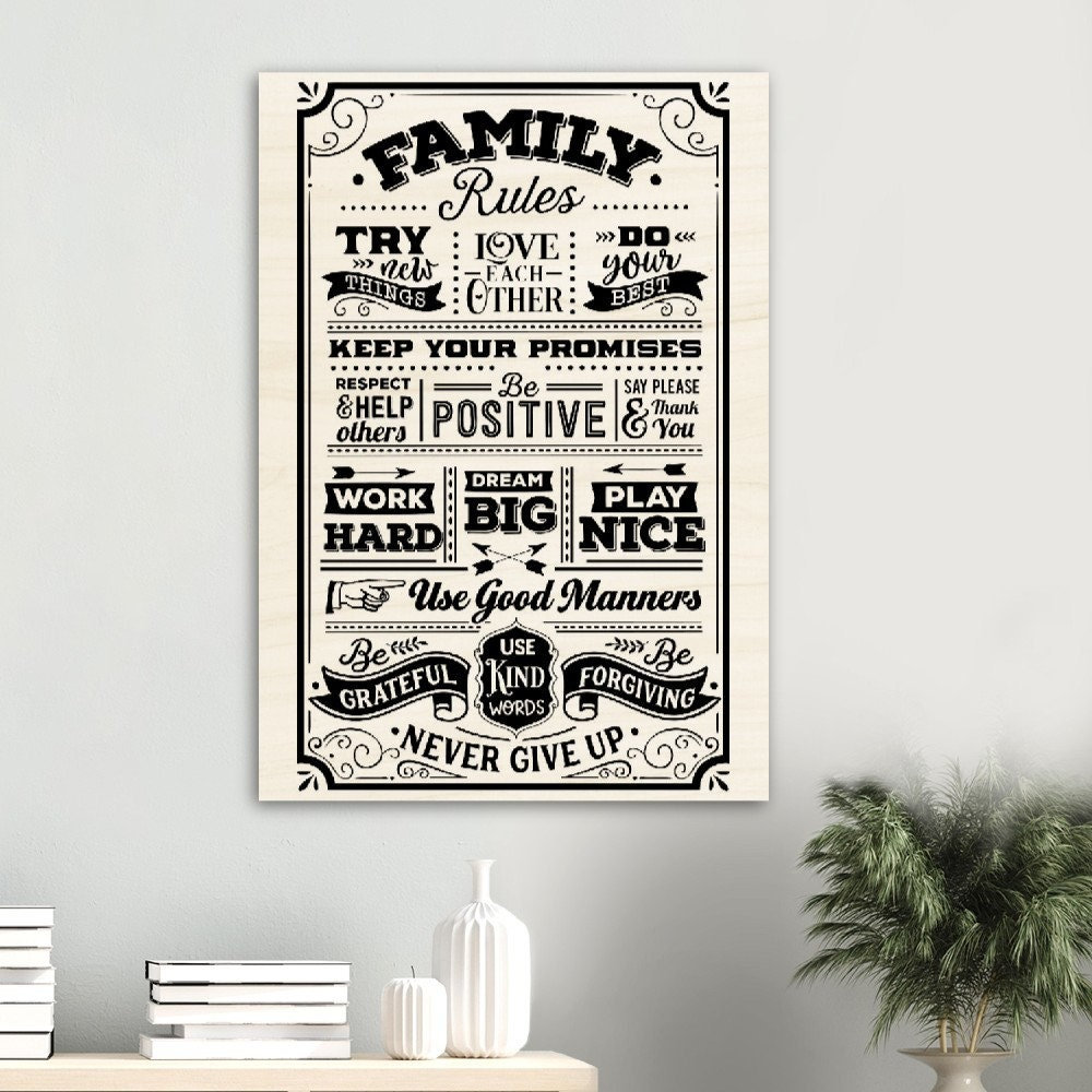 eytatty's tweet image. Holzdruck Familienregeln Hausregeln | Geschenk zur Einweihung | Personalisierte Wanddeko Holz | Spruch Familie Holz | Vintage Retro Design etsy.me/401lP4W  #inspirierenderspruch #vertikal #woodprintfamilyrules #woodwallartprint #housewarming