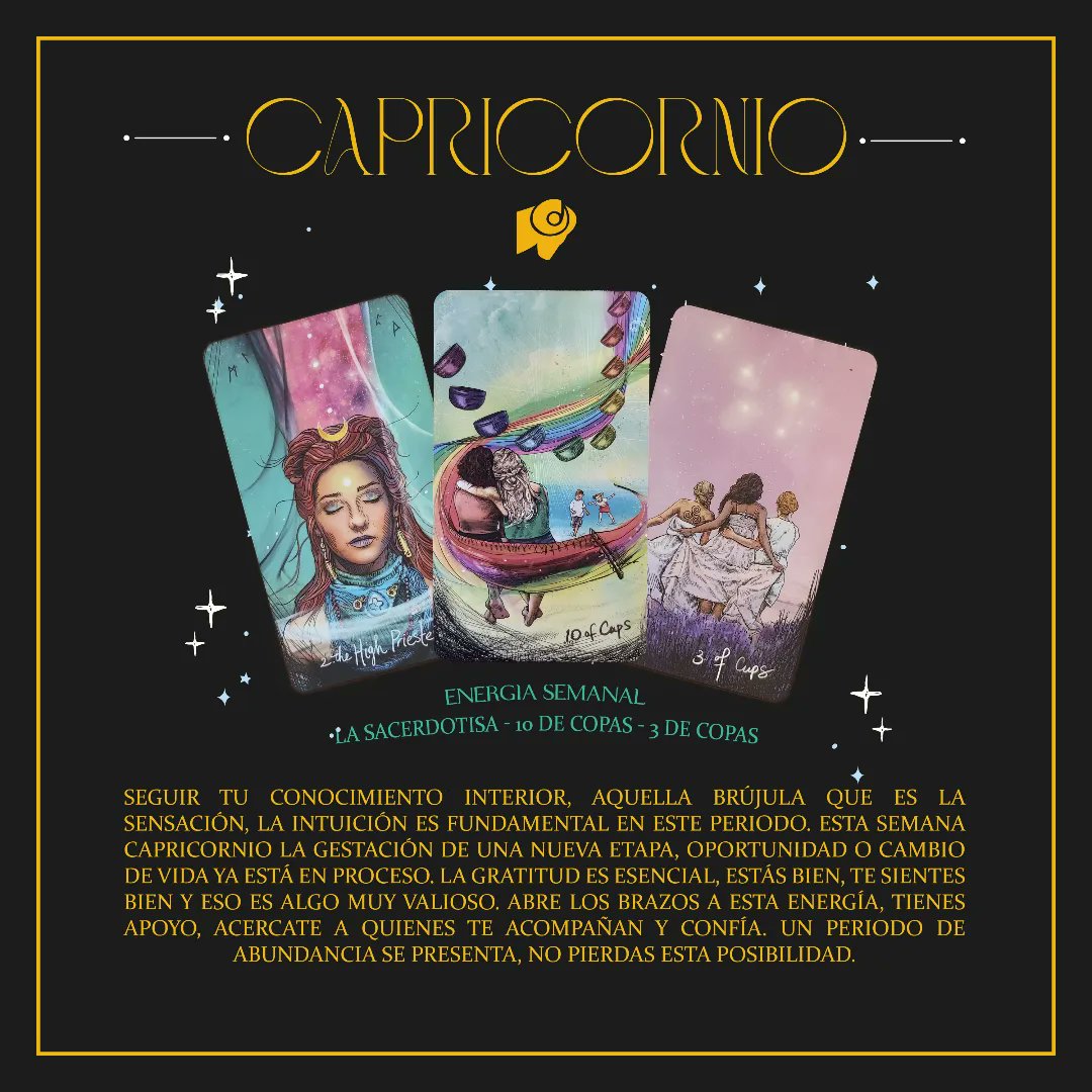 LeonSolarTarot's tweet photo. ✧Energía Signos Zodiacales✧
Parte 3
🔮20 al 26 de marzo 2023
#Sagitario ♐
#Capricornio ♑
#Acuario ♒
#Piscis ♓
#Tarot
#Chile
#Marzo
#Leonsolar https://t.co/6fuFGaNXVx