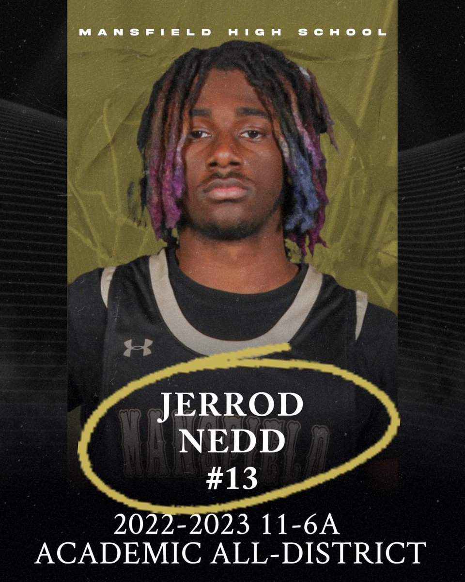 Congrats Jerrod, Academic All District!