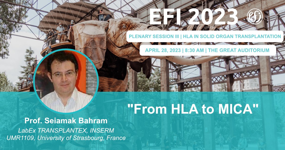 📣 PLENARY SPEAKER ANNOUNCEMENT! Meet Prof. Seiamak Barham, our Plenary Speaker of the Session III. The title of his lecture is ' From HLA to MICA'. Reserve your seat at lnkd.in/eFWEtXq7 #HLA #immunogenetics #immunology #Nantes