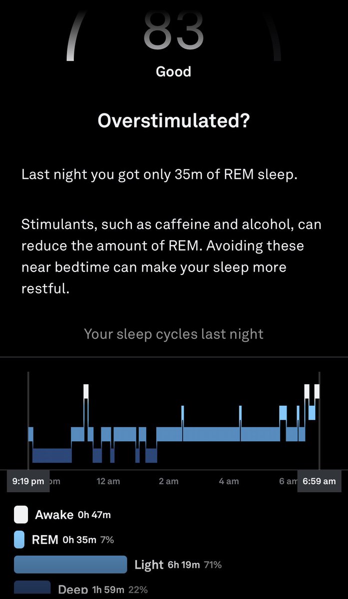 schmidt_carter1's tweet photo. Day 19: no caffeine or alcohol and still no rem🙁
#SMBSleepChallenge
@TheOneLanceB @MikeBellafiore https://t.co/2x7XIhoBUp
