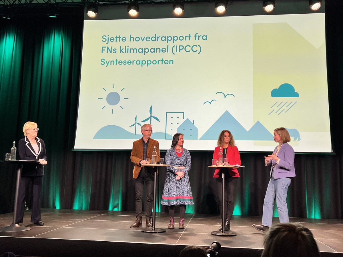 Lansering av FNs klimapanel (IPCC) sjette hovedrapport! FNs klimapanel er klare: Vi har det vi trenger for å handle. Men tempoet må drastisk opp! Valgene vi gjør dette tiåret er avgjørende! Det vil påvirke jorda i tusenvis av år! <a href="/miljodir/">Miljødirektoratet</a> <a href="/IPCC_CH/">IPCC</a> <a href="/kristin_klima/">Kristin Halvorsen</a> <a href="/bardvegar/">Bård Vegar Solhjell</a> #IPCC