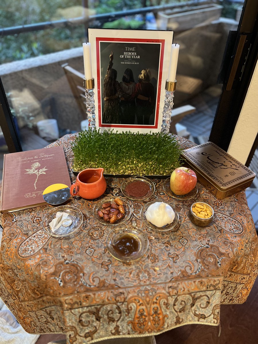 GM and Happy Nowruz!!! I hope this year brings prosperity, happiness, and, importantly, Azadi (freedom) to all, especially those in Iran. 

Zan, Zendegi, Azadi. 💚🤍❤️.

#nowruz #persiannewyear #haftsin