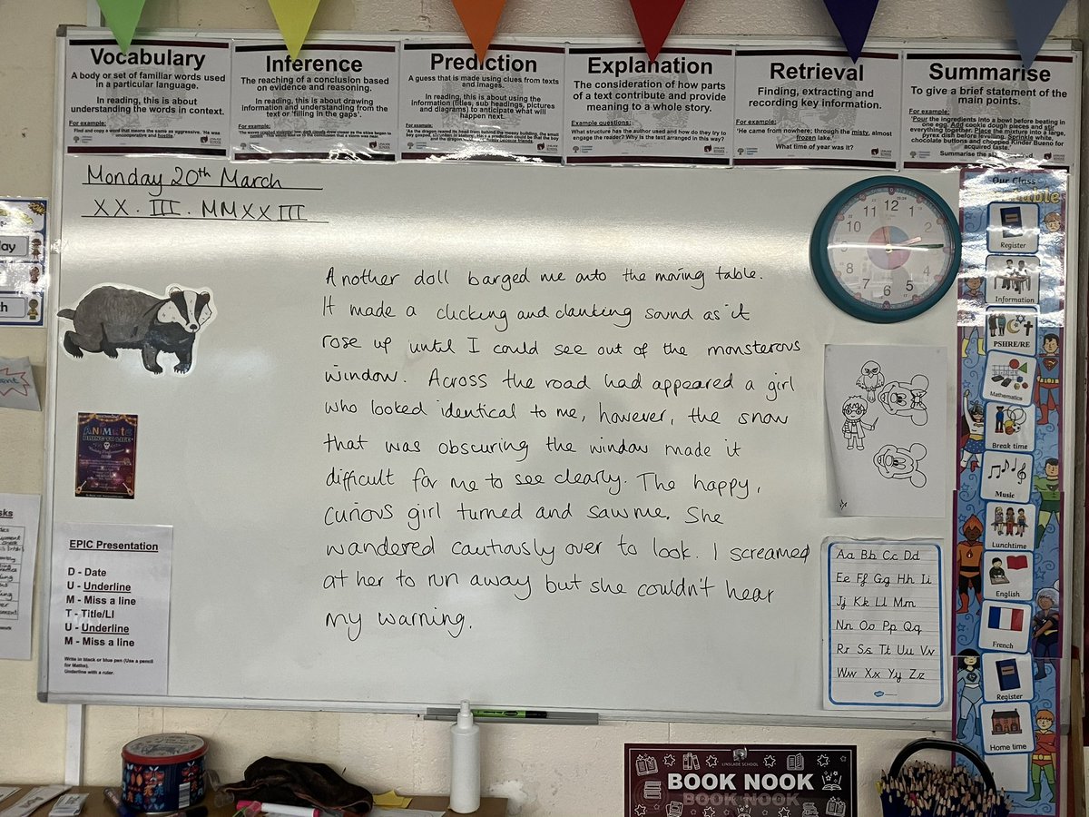 6E5 have been working hard to create tension in the classroom. A whole class input! #writeratwork
