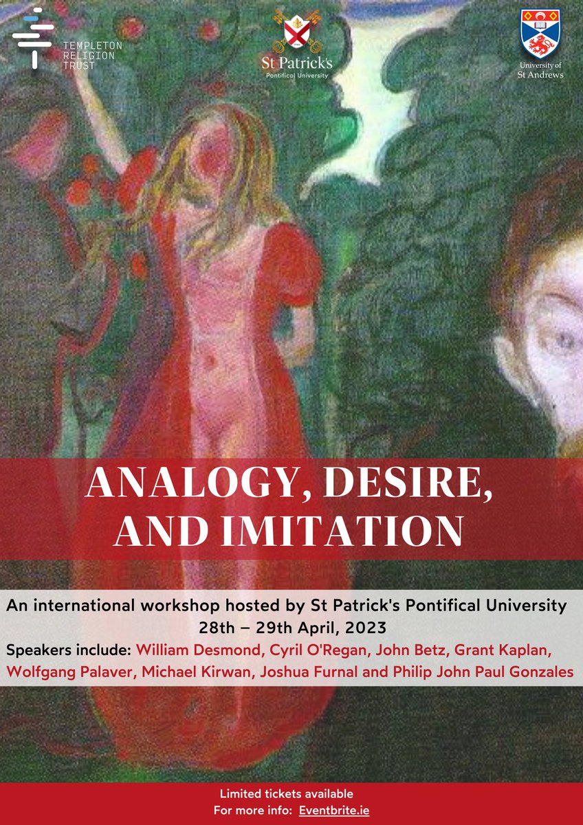 philipgonzales8's tweet photo. Dear friends: I almost through writing my paper for the workshop provisionally titled: "Christ the Fourfold Analogical Event: On the The Commandment and Practice of Love in Fleshed Mimesis." Would very much love to welcome you to St. Pat's, there is still time to book.... https://t.co/re2jdVFOKd