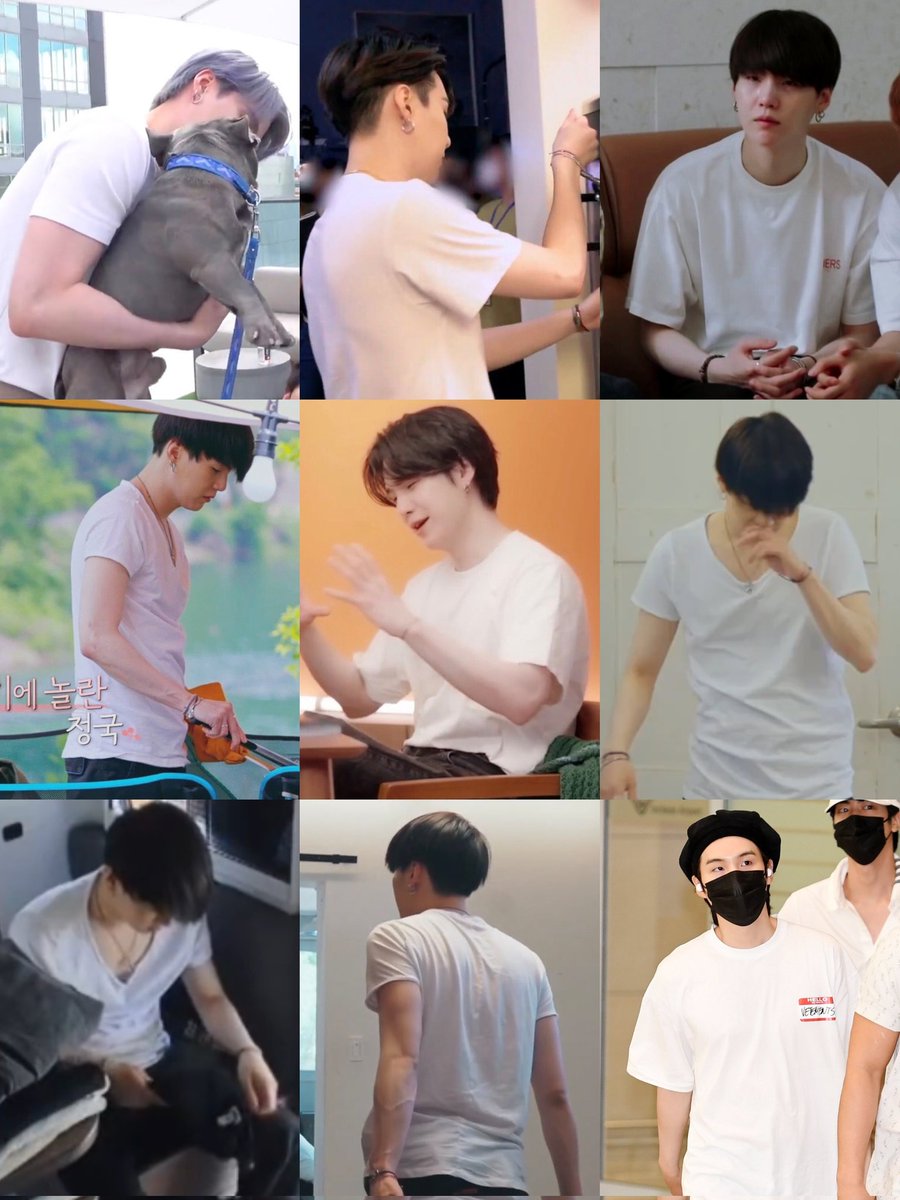 agustpics's tweet photo. yoongi in white shirts... https://t.co/q41hM6Yosp