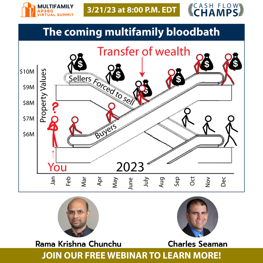 AP360Event's tweet image. Join an insightful FREE WEBINAR with Charles Seaman on Coming Multifamily Bloodbath.

📅 TUESDAY - Mar 21, 2023
🕑8 – 9 PM EST

Sign up now for the FREE webinar 👇👇
us02web.zoom.us/webinar/regist…