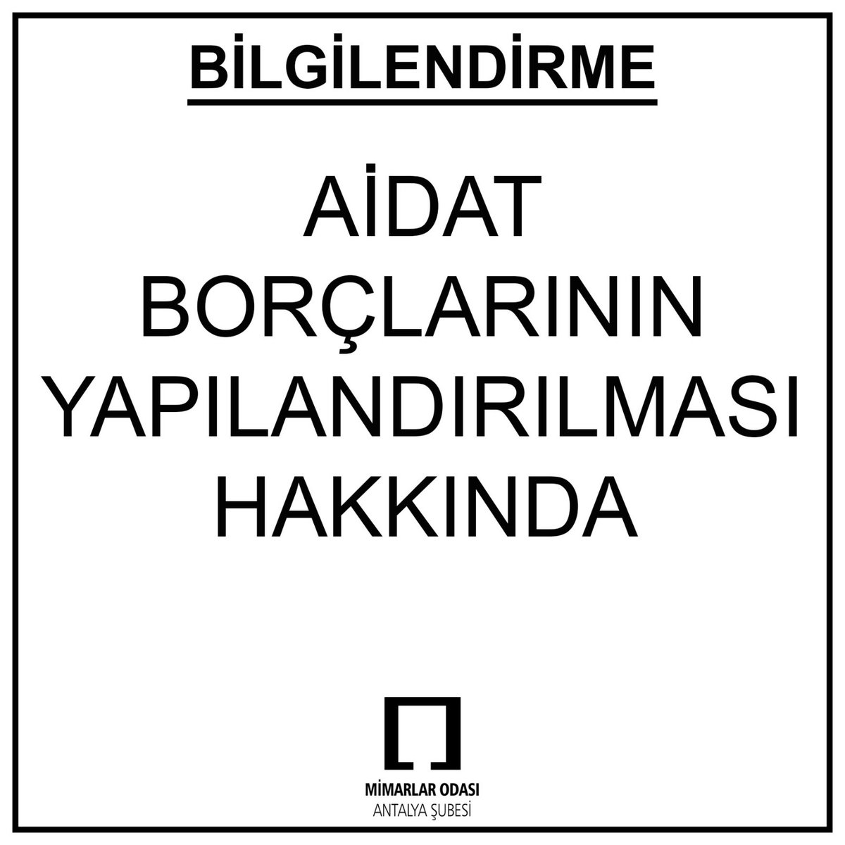 Mimarlar Odası Antalya Şubesi tweet media