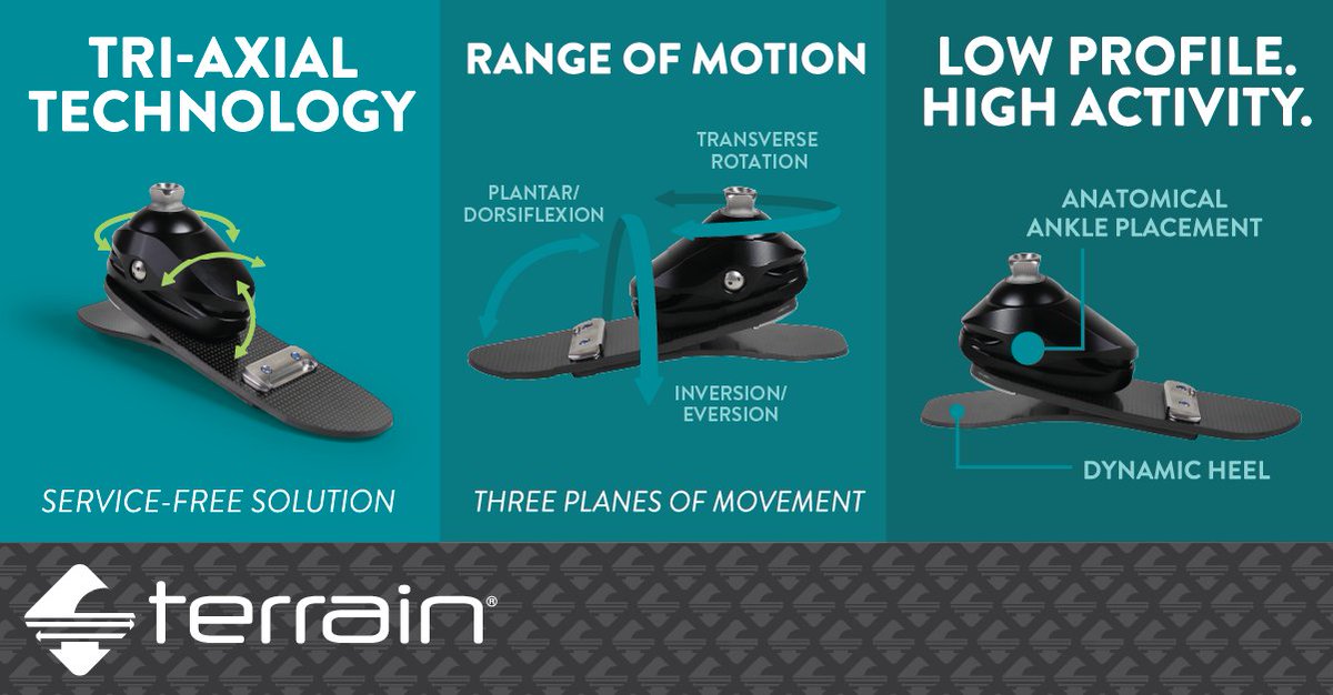 Navigate land and sea with the Terrain foot. 😍🌊 Featuring a carbon fiber base and service-free ankle unit, this waterproof foot was designed to keep users on the go: college-park.com/terrain 

#Prosthetics #Amputee #Healthcare #Technology #Design #Monday