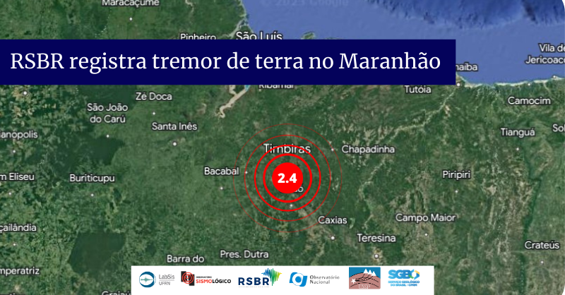 Um tremor de terra de magnitude 2.4 mR foi registrado no município de Timbiras, no Maranhão, na noite do último sábado, dia 18 de março. O abalo sísmico ocorreu às 22h23 e há relatos de que o evento foi sentido pela população local.
+