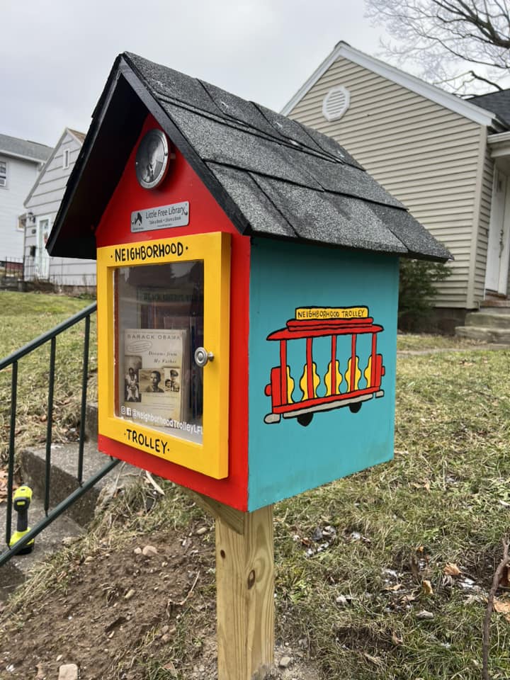 We're sharing the Neighborhood Trolley Little Free Library #151244 in honor of #MisterRogers' birthday today! Fred Rogers was the creator, showrunner, & host of the preschool T.V. series MISTER ROGERS' NEIGHBORHOOD, which ran for more than 30 years. #HappyBirthdayMisterRogers