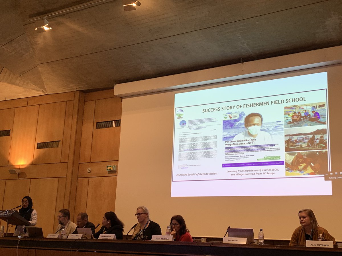 dina_ep's tweet photo. Dava Amrina @infoBMKG presents Indonesian national course on #oceanliteracy for fishers, running since 2016 - great lessons learned for our @doorsblacksea #Ocean Literacy Network activities raising awareness about #ocean data and information for #blueeconomy communities #IODC https://t.co/LlIADtMDLs