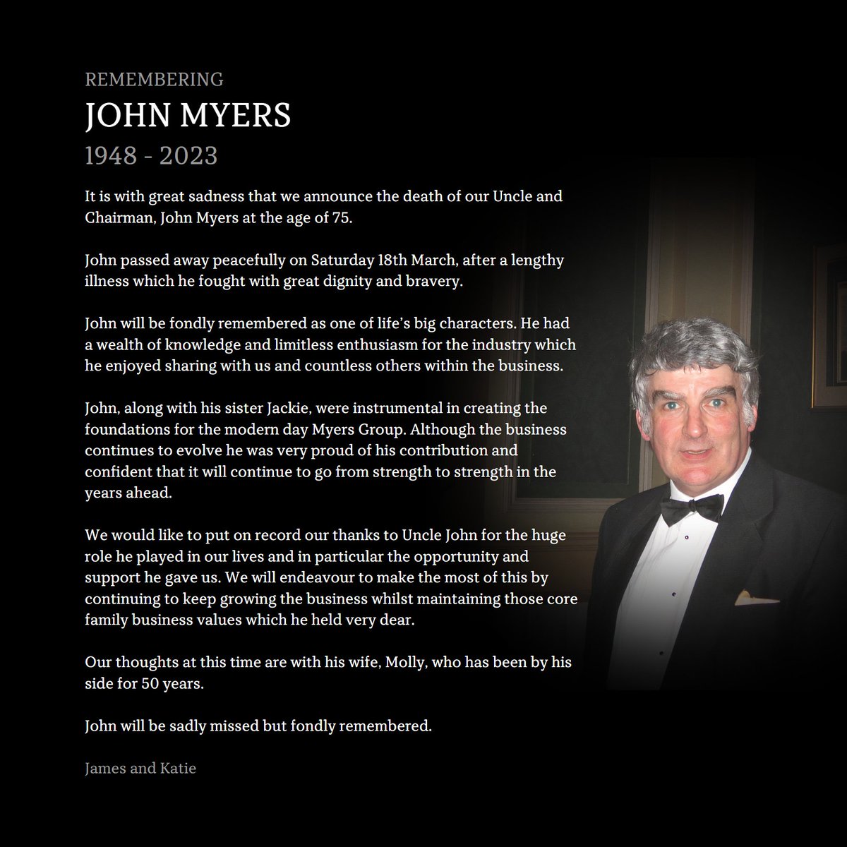 Myers Group tweet media